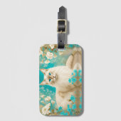 Étiquette À Bagage Lilac Lynx Point Siamese Portrait Art (Devant Vertical)