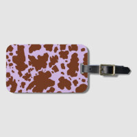 Lilac Purple moderne et peau Brown de vache Imprim