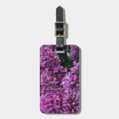 Étiquette À Bagage lilas rose violet | photo florale rose romantique (Devant Vertical)