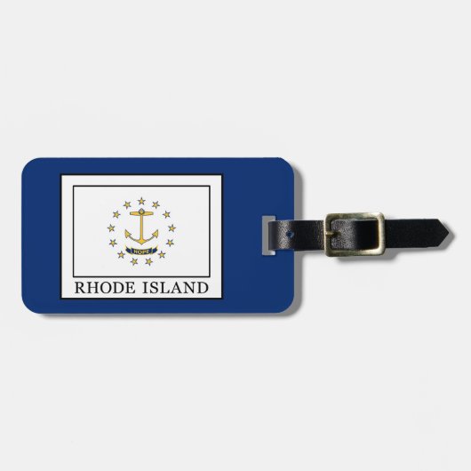 Étiquette À Bagage L'île Rhode (Devant horizontal)