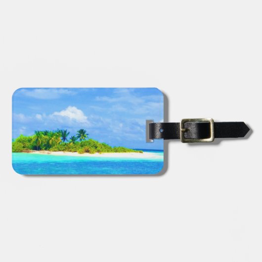 Étiquette À Bagage L'île tropicale (Devant horizontal)