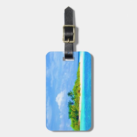 Étiquette À Bagage L'île tropicale (Devant Vertical)