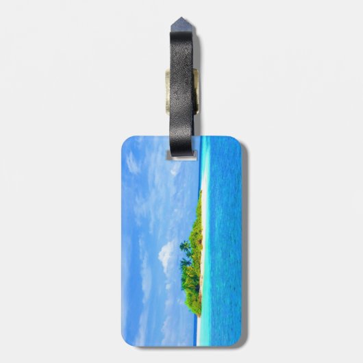 Étiquette À Bagage L'île tropicale (Dos Vertical)