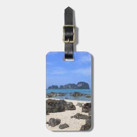 Étiquette À Bagage L'île tropicale (Devant Vertical)