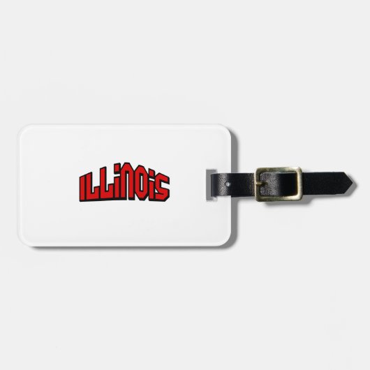 Étiquette À Bagage L'Illinois (Devant horizontal)