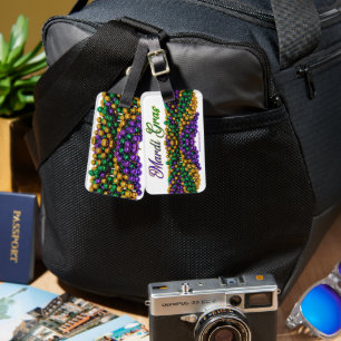 Étiquette À Bagage L'image emblématique sur le thème de Mardi Gras de