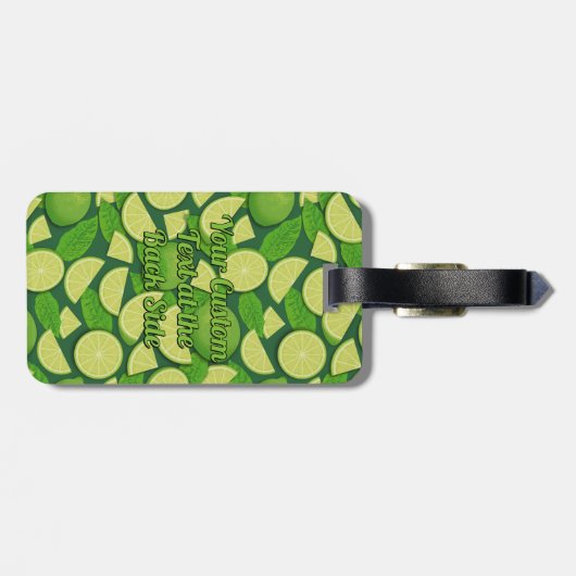 Étiquette À Bagage Lime (Dos horizontal)