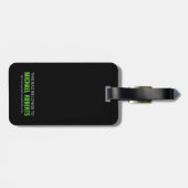 Étiquette À Bagage Lime Green Funny Enlève tes mains (Dos horizontal)