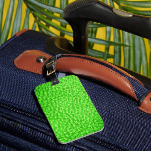Étiquette À Bagage Lime légère en cuir Faux