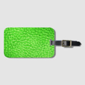 Étiquette À Bagage Lime légère en cuir Faux (Devant Horizontal)