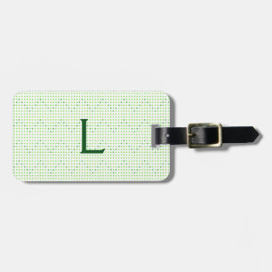Étiquette À Bagage Lime, Vert Chevron Motif Monogramme Mots clés