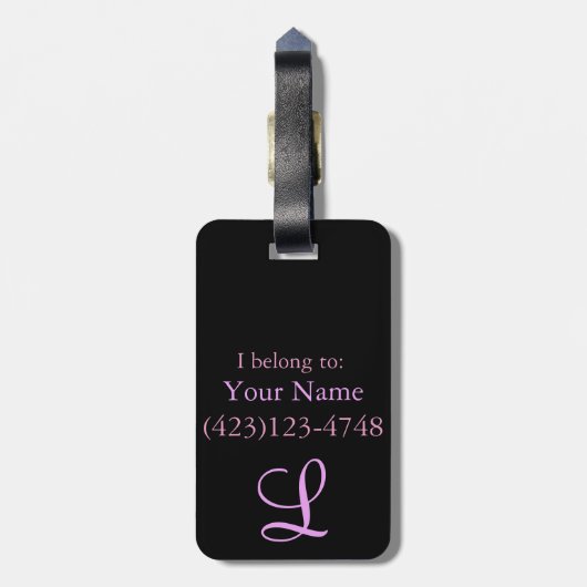 Étiquette À Bagage LineA Honu rose (Dos Vertical)