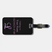 Étiquette À Bagage LineA Honu rose (Dos horizontal)