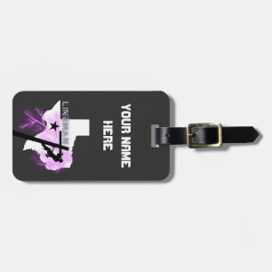 Étiquette À Bagage Linemen Over Texas Graphic