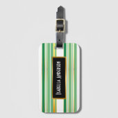 Étiquette À Bagage Linge Luxe Populaire Green Gold Texture Collection (Devant Vertical)