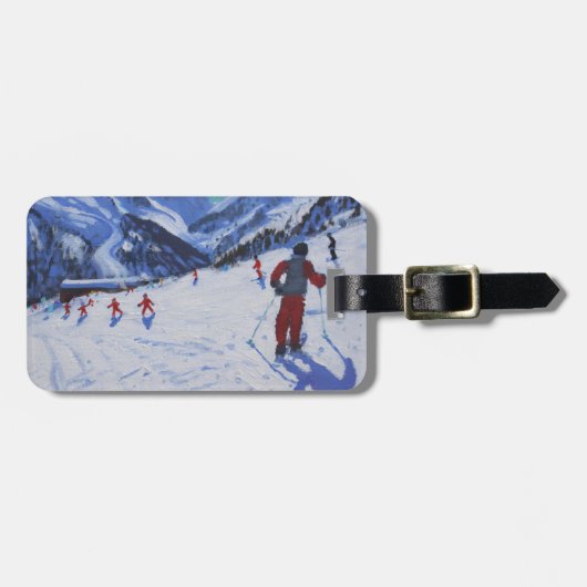 Étiquette À Bagage L'instructeur Mottaret de ski (Devant horizontal)