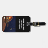 Étiquette À Bagage L'interprétation de l'artiste de la Lander de visi (Devant horizontal)