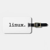 Étiquette À Bagage linux. (Devant horizontal)