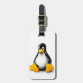 Étiquette À Bagage Linux Tux le pingouin (Devant Vertical)