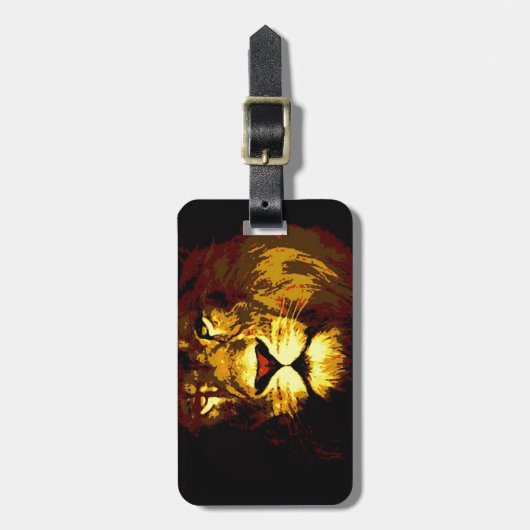 Étiquette À Bagage Lion (Devant Vertical)