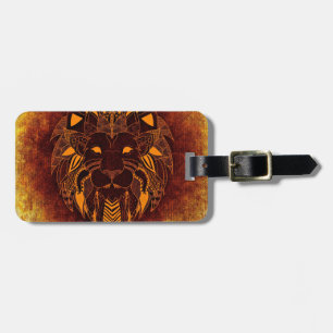 Étiquette À Bagage Lion animal sauvage abstrait