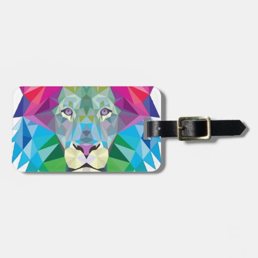 Étiquette À Bagage Lion Arc-en-ciel (Devant horizontal)
