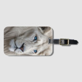 Étiquette À Bagage Lion blanc (Devant Horizontal)