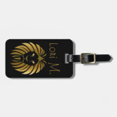 Étiquette À Bagage Lion d'or personnalisable (Devant horizontal)