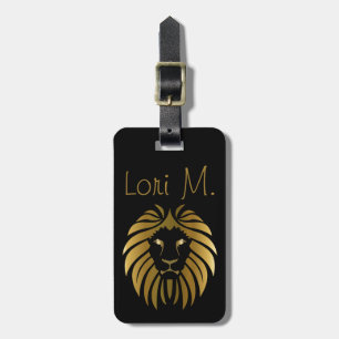 Étiquette À Bagage Lion d'or personnalisable