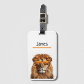Étiquette À Bagage Lion personnalisé (Devant Vertical)
