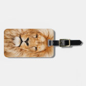 Étiquette À Bagage Lion sauvage - Numéro de bagage personnalisé (Devant horizontal)