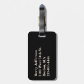 Étiquette À Bagage Lion sauvage - Numéro de bagage personnalisé (Dos Vertical)