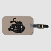 Étiquette À Bagage Lion Stalking - Silhouette - Ajouter votre couleur (Devant Horizontal)