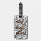 Étiquette À Bagage Liquid Silver White Dancer #1  (Dos Vertical)