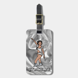 Étiquette À Bagage Liquid Silver White Dancer #2