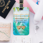 Étiquette À Bagage Liste de contrôle de destination Tropicale mignonn<br><div class="desc">Séjournez organisé et voyagez avec style avec cette étiquette de bagages Destination Tropical, parfaite pour les jet-setters qui se dirigent vers des escapades chaudes et ensoleillées! Dotée d'un cadre tropical animé avec des palmiers, des chaises longues et un design chic avec des lunettes de soleil, cette étiquette à bagages sert...</div>