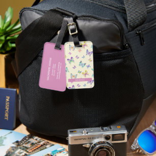 Étiquette À Bagage Liste de papillons personnalisée