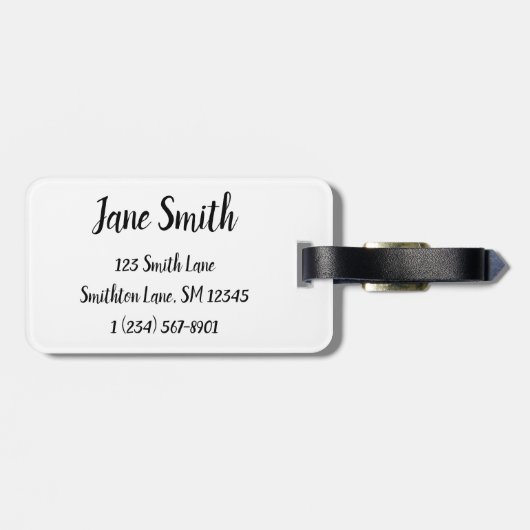 Étiquette À Bagage Lit d'eau blanche en pleine floraison (Dos horizontal)