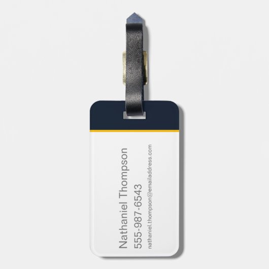 Étiquette À Bagage Lit - Feu Noir (Dos Vertical)