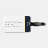 Étiquette À Bagage Lit - Feu Noir (Dos horizontal)