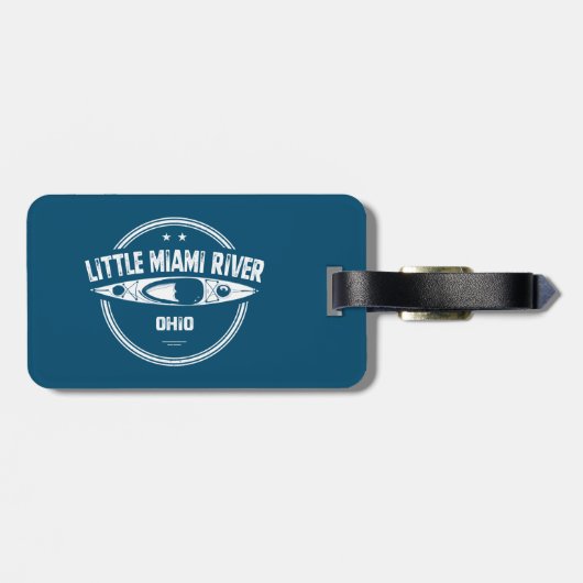 Étiquette À Bagage Little Miami River Ohio Kayak (Dos horizontal)