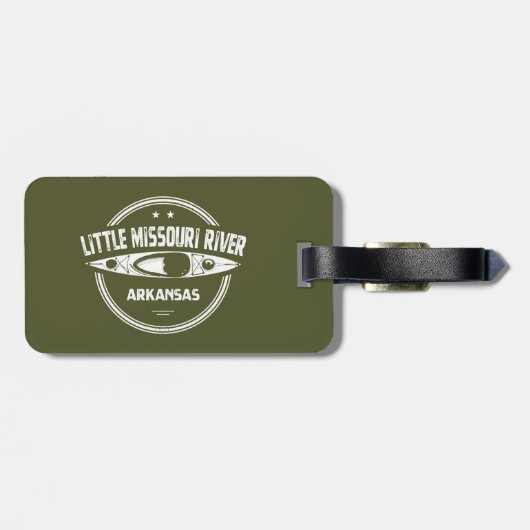 Étiquette À Bagage Little Missouri River Arkansas Kayak (Dos horizontal)