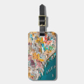 Étiquette À Bagage Littoral | Naples Italie (Devant Vertical)