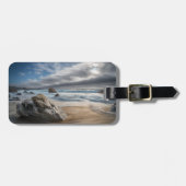 Étiquette À Bagage Littoral | Stormy Big Sur, Californie (Devant horizontal)