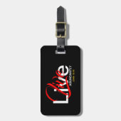 Étiquette À Bagage Live Abondamment John 10:10 Écriture Bagage (Devant Vertical)
