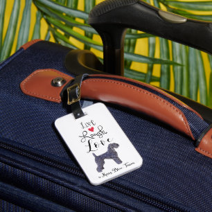 Étiquette À Bagage Live Laugh Love a Kerry Blue Terrier