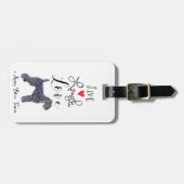 Étiquette À Bagage Live Laugh Love a Kerry Blue Terrier (Devant horizontal)