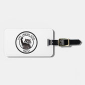 Étiquette À Bagage Live Laugh Love This Funny Raccoon (Devant horizontal)