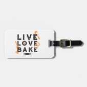 Étiquette À Bagage Live Love Bake Cute Baker Life Citations I (Devant horizontal)