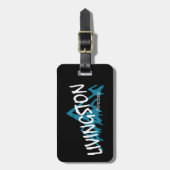 Étiquette À Bagage Livingston Montana Mountain (Devant Vertical)